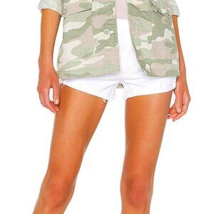 MOTHER White Jean Shorts